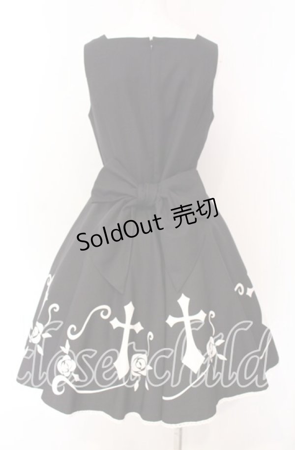 画像4: Moi-meme-Moitie / 薔薇十字ジャンパースカート 9号 ブラック O-25-08-26-071-MO-OP-IG-OS (4)