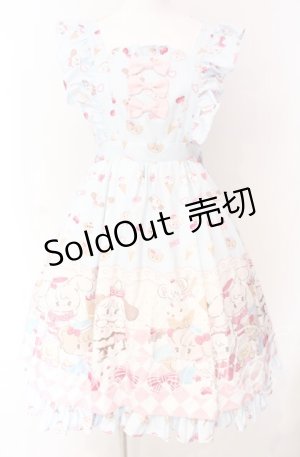 画像: axes femme kawaii / ダイナーカフェジャンパースカート  サックス O-25-08-26-072-AX-OP-IG-OS