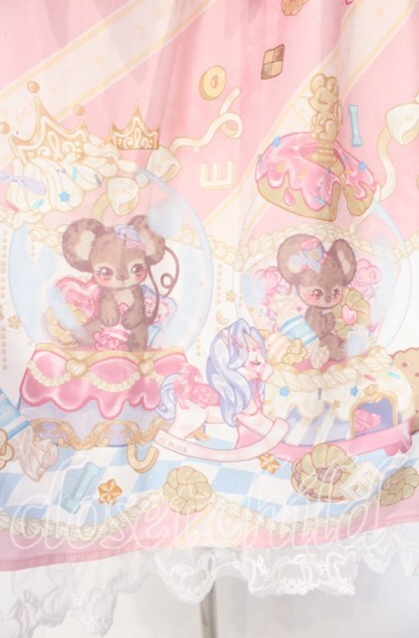 画像3: To Alice / スイーツドームジャンパースカート  ピンク O-25-08-26-073-LO-OP-IG-OS (3)