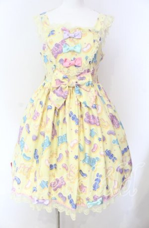 画像: Angelic Pretty / Jelly Candy Toysハートジャンパースカート  イエロー O-25-08-26-074-AP-OP-IG-OS
