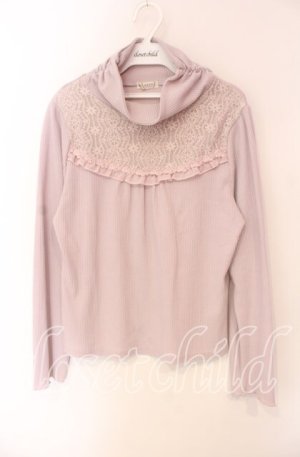 画像: axes femme / レース切替リブタートル M ラベンダー O-25-08-26-081-AX-TO-OW-OS