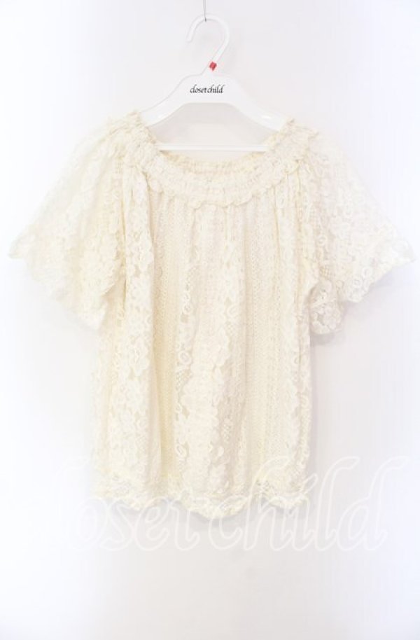 画像1: axes femme / 総レーストップス M キナリ O-25-08-26-086-AX-TO-OW-ZT510 (1)