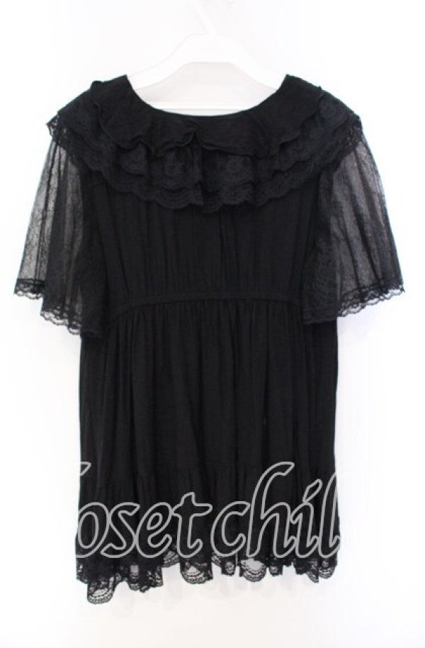 画像3: axes femme / ボリュームフリルチュニック F クロ O-25-08-26-088-AX-TO-OW-ZT510 (3)