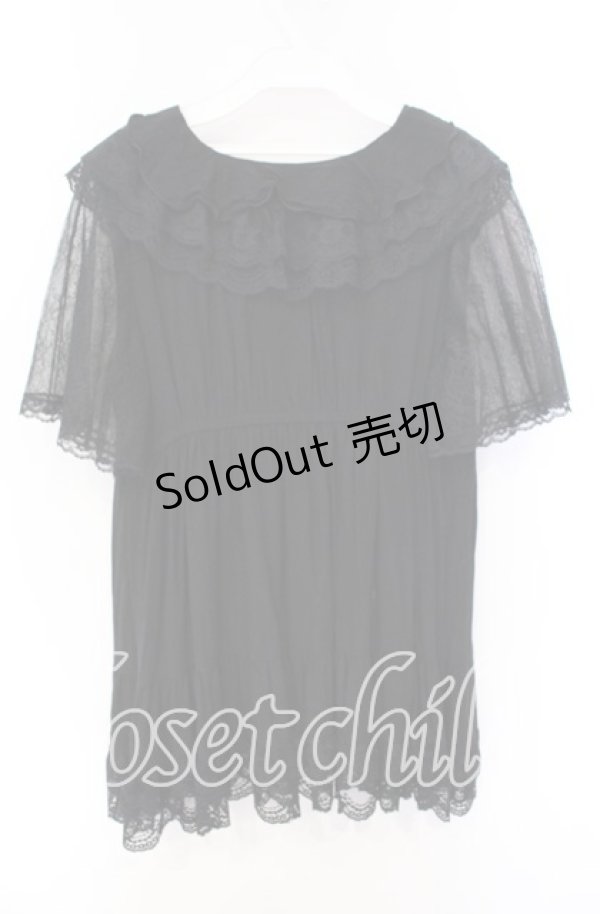 画像3: axes femme / ボリュームフリルチュニック F クロ O-25-08-26-088-AX-TO-OW-ZT510 (3)