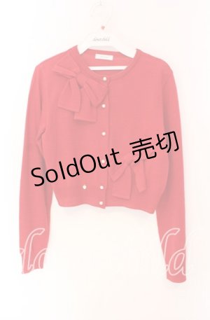 画像: MILK / Eternal Ribbon カーディガン  アカ O-25-08-26-094-ML-TO-IG-OS