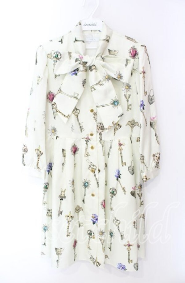 画像1: MILK / ラビリンスkeyワンピース  アイボリー O-25-08-26-096-ML-OP-IG-OS (1)