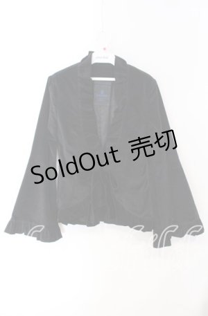 画像: Moi-meme-Moitie / 別珍袖フレアージャケット 9号 ブラック O-25-08-26-097-MO-JA-IG-OS