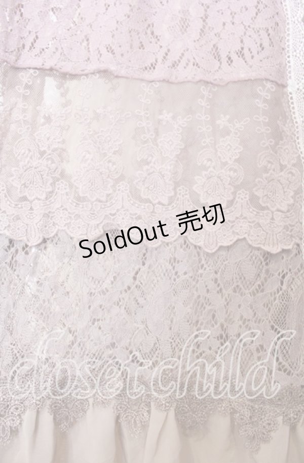 画像2: axes femme / 総レースガウンワンピース M ピンクベージュ O-25-08-26-013-AX-OP-YM-ZT038 (2)