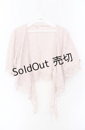画像: axes femme / 花総レースボレロ M ピンク O-25-08-26-020-AX-TO-YM-OS