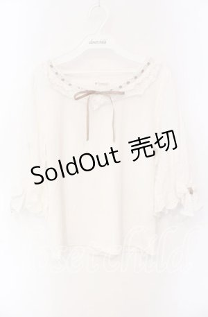 画像: axes femme / コットンレース使いトップス F シロ O-25-08-26-021-AX-TO-YM-OS