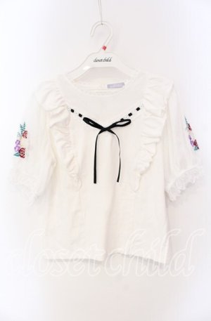 画像: axes femme POETIQUE / きらめく花園刺繍カットプルオーバー M 生成り O-25-08-26-022-AX-TO-YM-OS