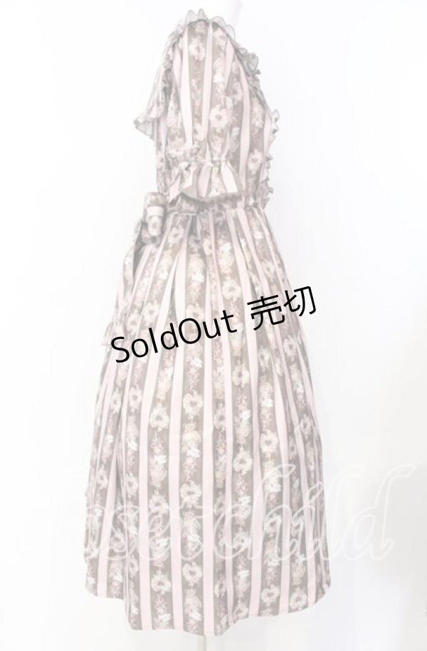 画像3: axes femme Kawaii / RosyBear柄ワンピース M チャ O-25-08-26-028-AX-OP-YM-ZT070 (3)