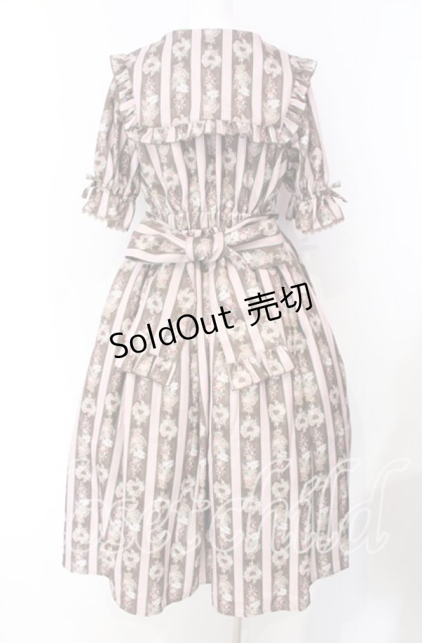 画像4: axes femme Kawaii / RosyBear柄ワンピース M チャ O-25-08-26-028-AX-OP-YM-ZT070 (4)