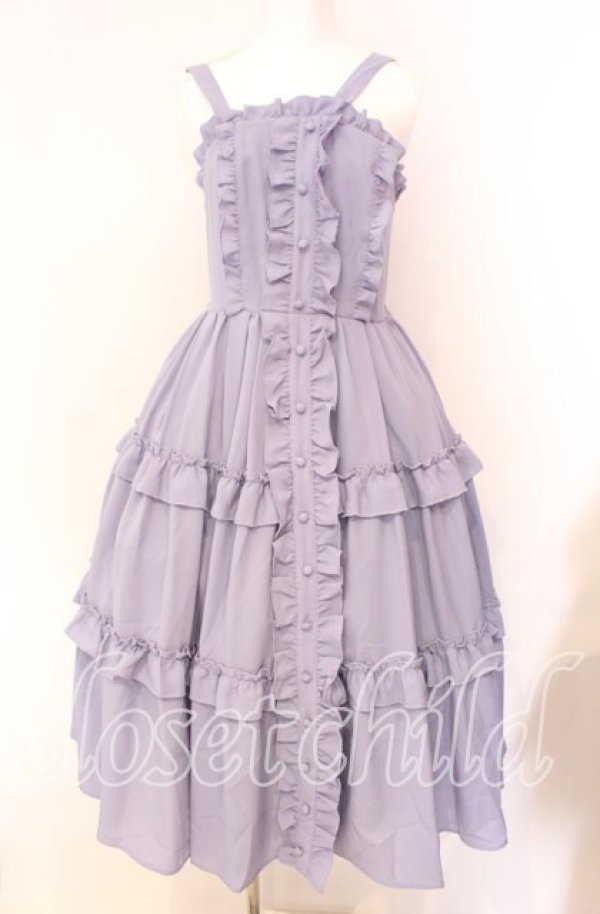 画像1: axes femme kawaii / ロマンティックフリルジャンパースカート M ラベンダー O-25-08-26-029-AX-OP-YM-OS (1)