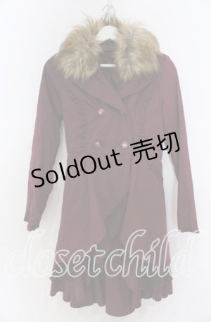 画像: axes femme / スリットトレンチコート M ワイン O-25-08-27-057-AX-CO-YM-OS