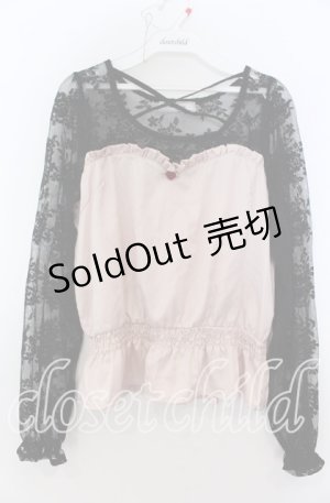 画像: Ank Rouge / ビスチェ風切り替えプルオーバー M ピンク O-25-08-27-070-CA-TO-OW-ZT330