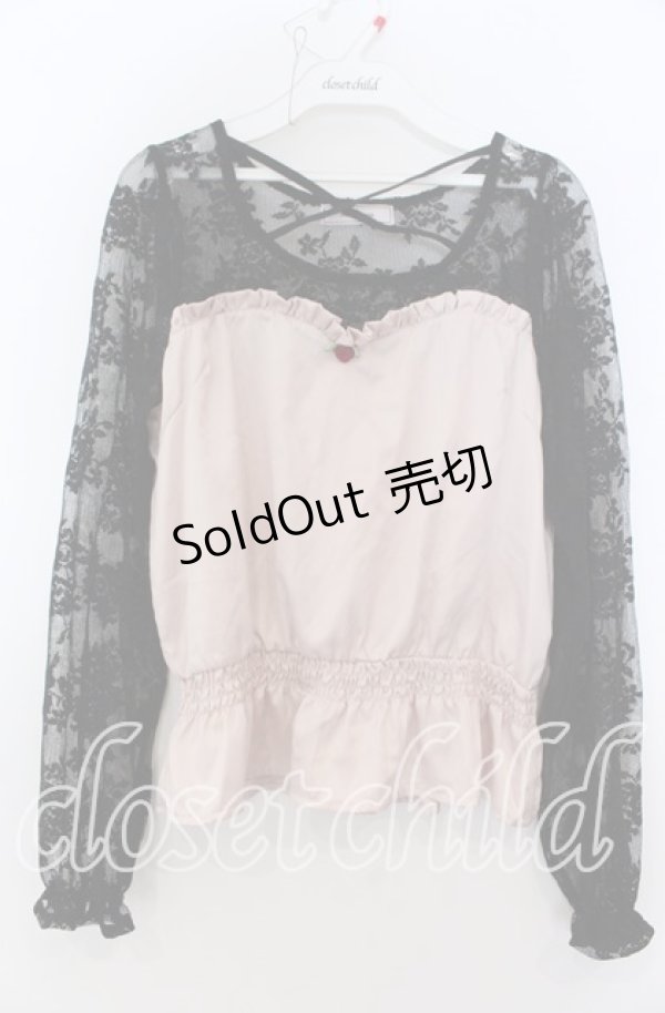 画像1: Ank Rouge / ビスチェ風切り替えプルオーバー M ピンク O-25-08-27-070-CA-TO-OW-ZT330 (1)