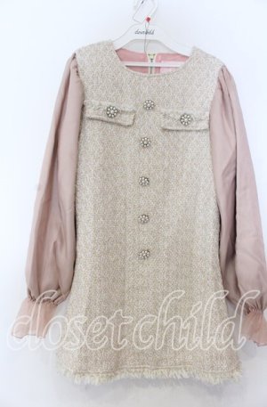 画像: Swankiss / AD tweed kirakiraO/P ワンピース F ピンク O-25-08-27-073-CA-OP-OW-OS