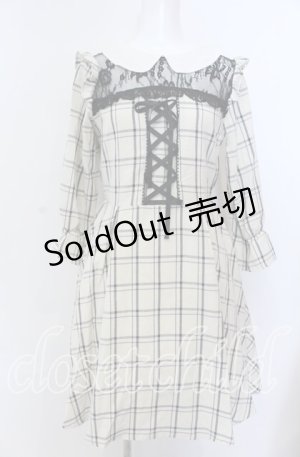画像: Ank Rouge / デコルテレース切り替えワンピース M アイボリー O-25-08-27-074-CA-OP-OW-OS