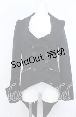 画像: BPN / ジップポケット燕尾ジャケット M ブラック O-25-08-27-010-GO-JA-IG-OS
