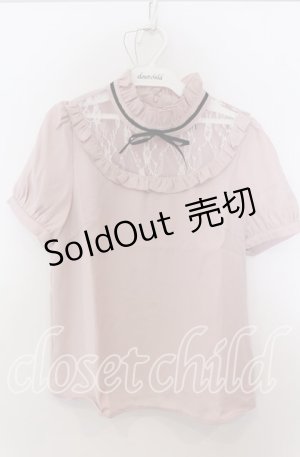 画像: evelyn / デコルテレースリボンブラウス M ピンク O-25-08-27-021-LO-BL-OW-OS