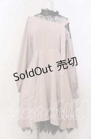 画像: EATME / レースコンビワンショルイレヘムワンピース M ピンク O-25-08-27-023-LO-OP-OW-OS