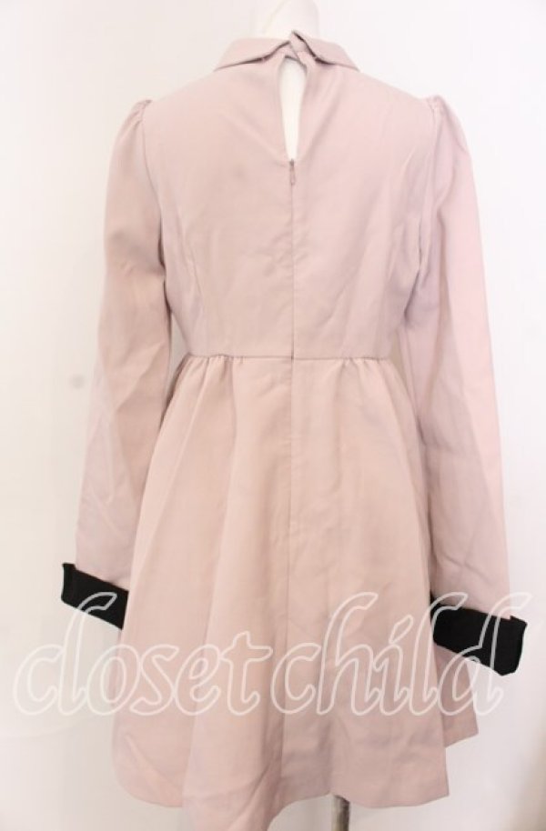 画像2: EAT ME / シャツレイヤードフレアワンピース M ピンク×クロ O-25-08-27-035-LO-OP-OW-ZT069 (2)