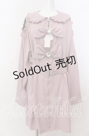 画像: Ank Rouge / ビジューリボン肩あきワンピース M ピンク O-25-08-27-039-CA-OP-OW-ZY
