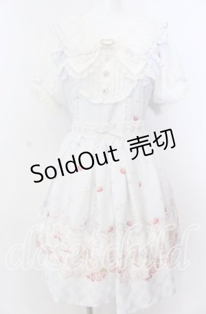 画像: LIZ LISA / Sugary Treats Picnic柄ワンピース 2 サックス O-25-08-27-041-LO-OP-OW-OS