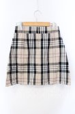 画像2: evelyn / 台形チェックミニスカート  ベージュ O-25-08-28-036-LO-SK-OW-ZT484 (2)