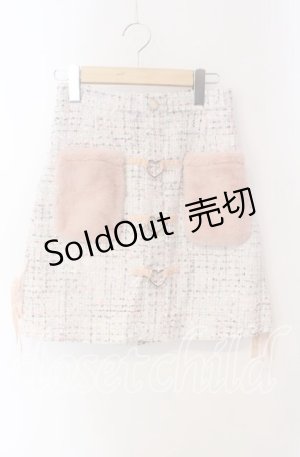 画像: Jnorii / ツイードファーポケットスカート L ピンク O-25-08-28-041-LO-SK-OW-OS