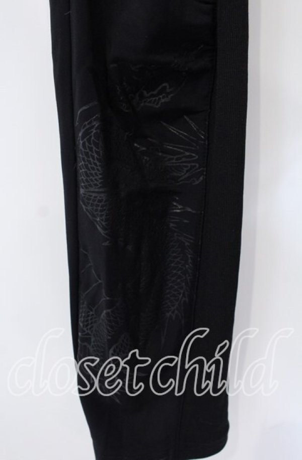 画像2: Qutie Frash / 龍ptストレッチパンツ  ブラック O-25-08-28-053-QU-PA-OW-ZT149 (2)