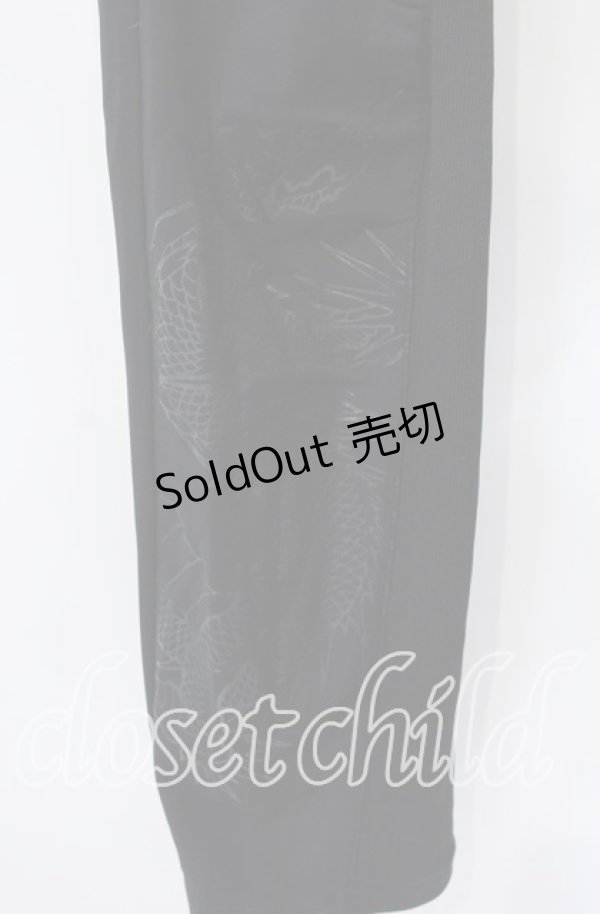 画像2: Qutie Frash / 龍ptストレッチパンツ  ブラック O-25-08-28-053-QU-PA-OW-ZT149 (2)