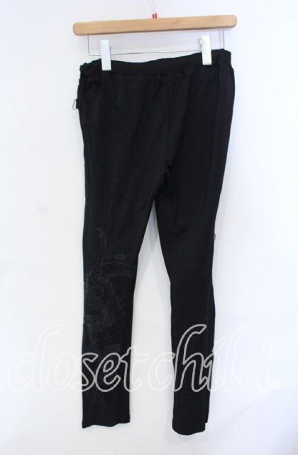 画像3: Qutie Frash / 龍ptストレッチパンツ  ブラック O-25-08-28-053-QU-PA-OW-ZT149 (3)