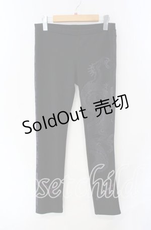 画像: Qutie Frash / プリントレギンス  ブラック O-25-08-28-055-QU-PA-OW-OS