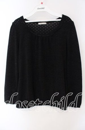 画像: axes femme / ラメドットニットプルオーバー M クロ O-25-08-28-1037-AX-TO-OW-OS