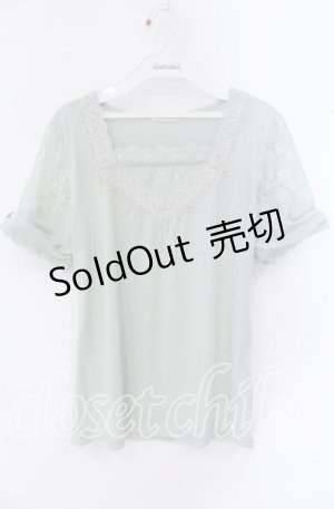 画像: axes femme / 袖リボンインナープルオーバー M グリーン O-25-08-28-1044-AX-TO-OW-ZT010