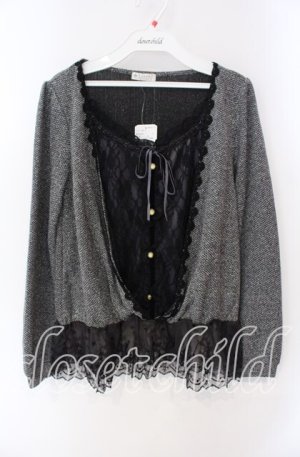 画像: axes femme / レイヤード風プルオーバー M クロ O-25-08-28-1045-AX-TO-OW-OS