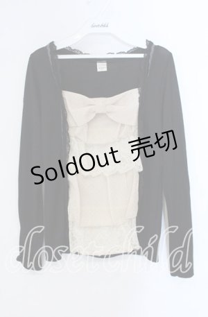 画像: axes femme / シフォンティアードプルオーバー M クロ×キナリ O-25-08-28-1007-AX-TO-OW-OS