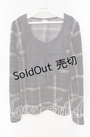 画像: axes femme / シフォンリボンプルオーバー M パープル O-25-08-28-1010-AX-TO-OW-OS