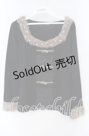 画像: axes femme / プードルファー切替プルオーバー M クロ O-25-08-28-1012-AX-TO-OW-OS