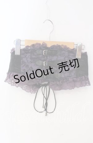 画像: Qutie Frash / ドラゴンサテンコルセット  パープル×ブラック O-25-08-28-023-QU-TO-OW-OS