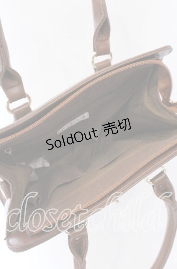 画像4: axes femme / 異素材コンビ2WAYバッグ  グレーｘブラウン O-25-08-29-055-AX-BG-YM-ZT511 (4)