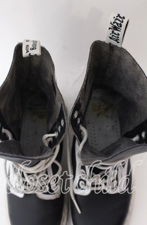 画像7: Dr.Martens （Getta Grip） / Pierre 10ホールブーツ 約22.5-23cm ブラックｘホワイト O-25-08-29-059-PU-SH-YM-ZT-K001 (7)