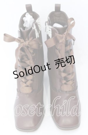 画像: axes femme / レースアップショートブーツ L ブラウン O-25-08-29-060-AX-SH-YM-OS