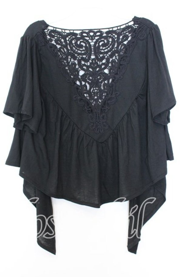 画像2: axes femme / BACKデザイン前結びカーディガン M クロ O-25-08-29-005-AX-TO-OW-ZT010 (2)