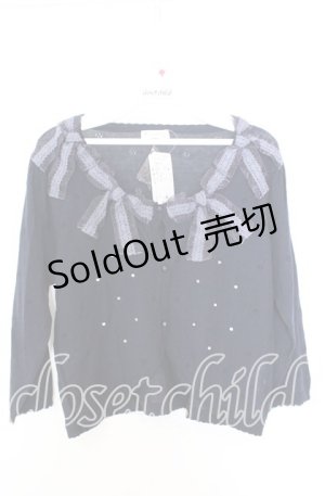 画像: axes femme / リボンデザインボレロ M ネイビー O-25-08-29-009-AX-TO-OW-OS