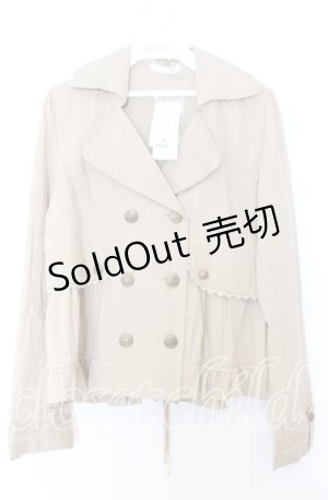 画像: axes femme / ショートトレンチジャケット M ベージュ O-25-08-29-012-AX-TO-OW-OS