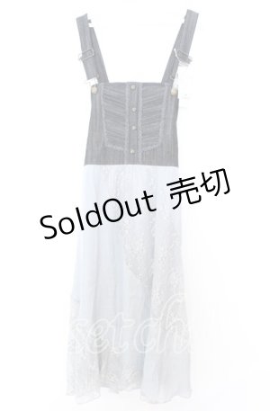 画像: axes femme / デニムドッキングロングワンピース M クロ O-25-08-29-002-AX-OP-OW-OS