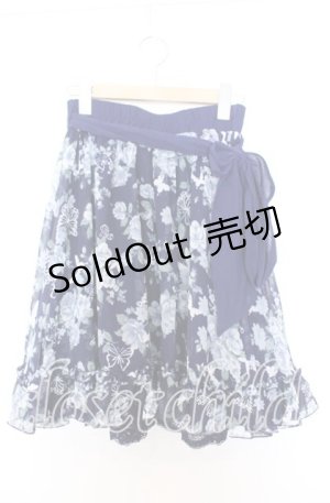 画像: axes femme / 蝶薔薇スカート M ネイビー O-25-08-29-018-AX-SK-OW-OS